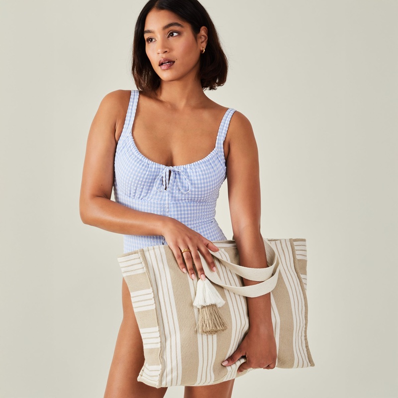 Large Stripe Beach Bag