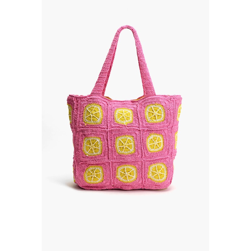 Lime Crochet Beach Tote