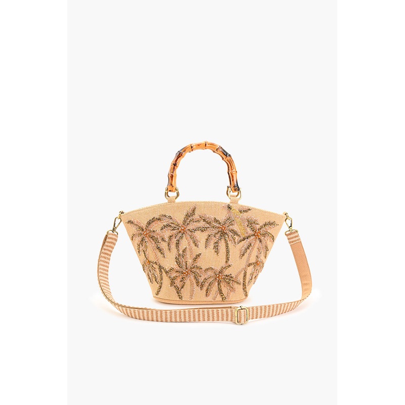 Palm Dunes Embellished Mini Tote