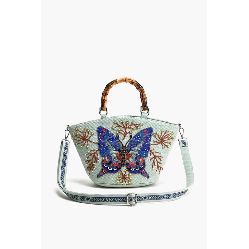 Periwinkle Blue Butterfly Mini Tote