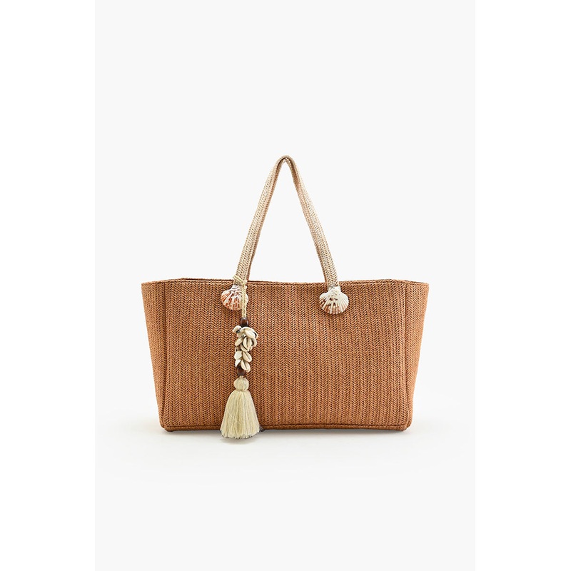 Raffia Reef Shell Tote