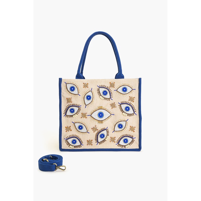 Shining Eyes Embellished Tote