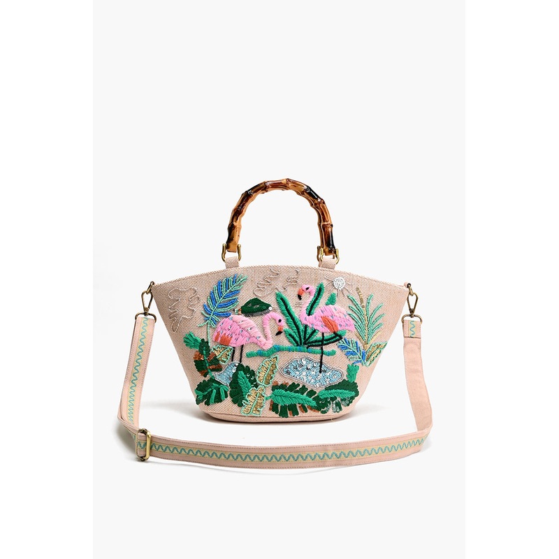 Tropical Pink Flamingo Mini Tote