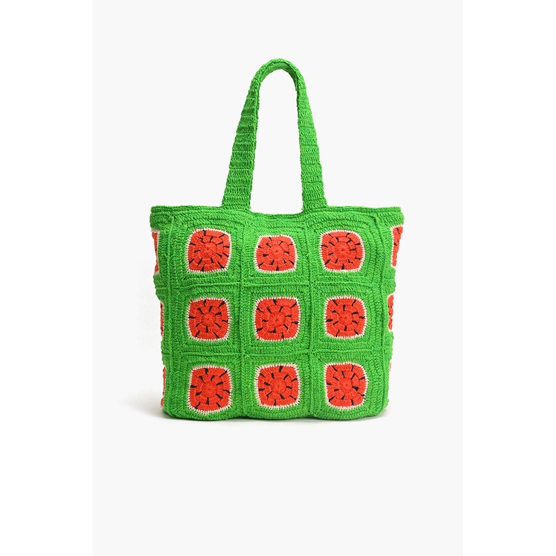 Watermelon Crochet Beach Tote
