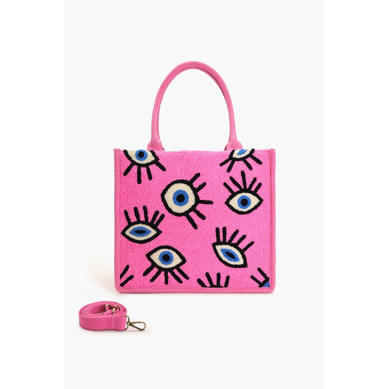 Whimsical Wonder Eye Pink Tote