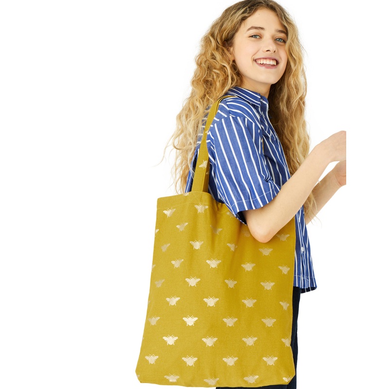 Accessorize London Novelty Foil Print Shopper Bag