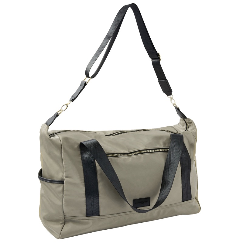 Accessorize London women's Beige Rowan Large Weekender bag