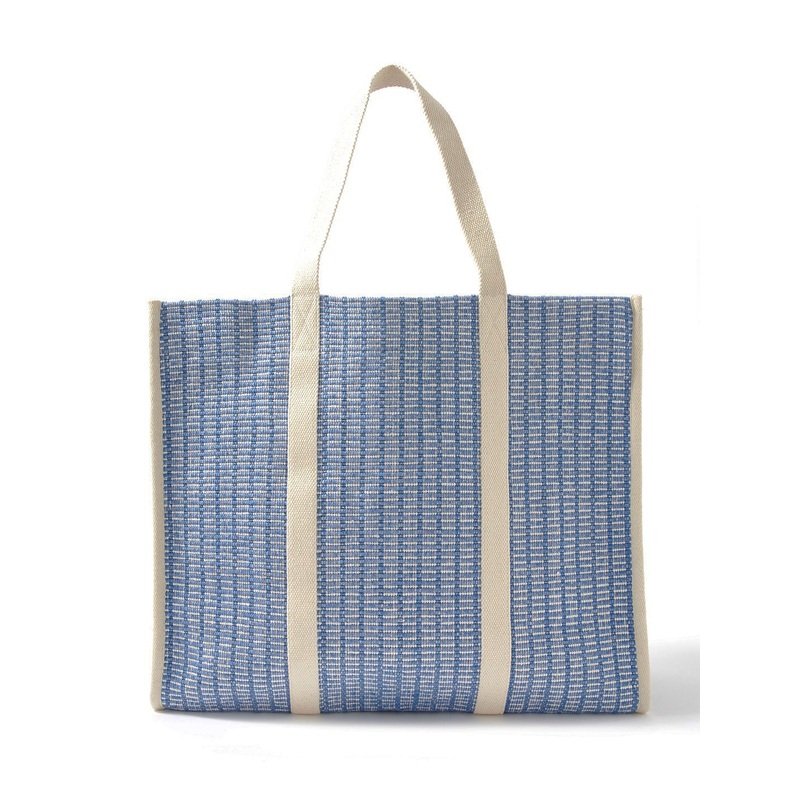 Accessorize London women's Blue Fabric Kai Webbing Woven Tote bag