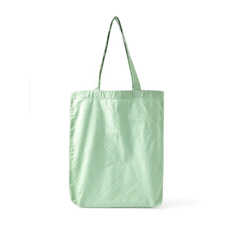 Accessorize London Women's Cotton Green Printed Shopper Bag