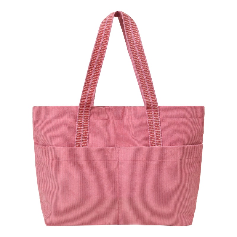 Accessorize London Women's Pink Large Cord Shopper Bag