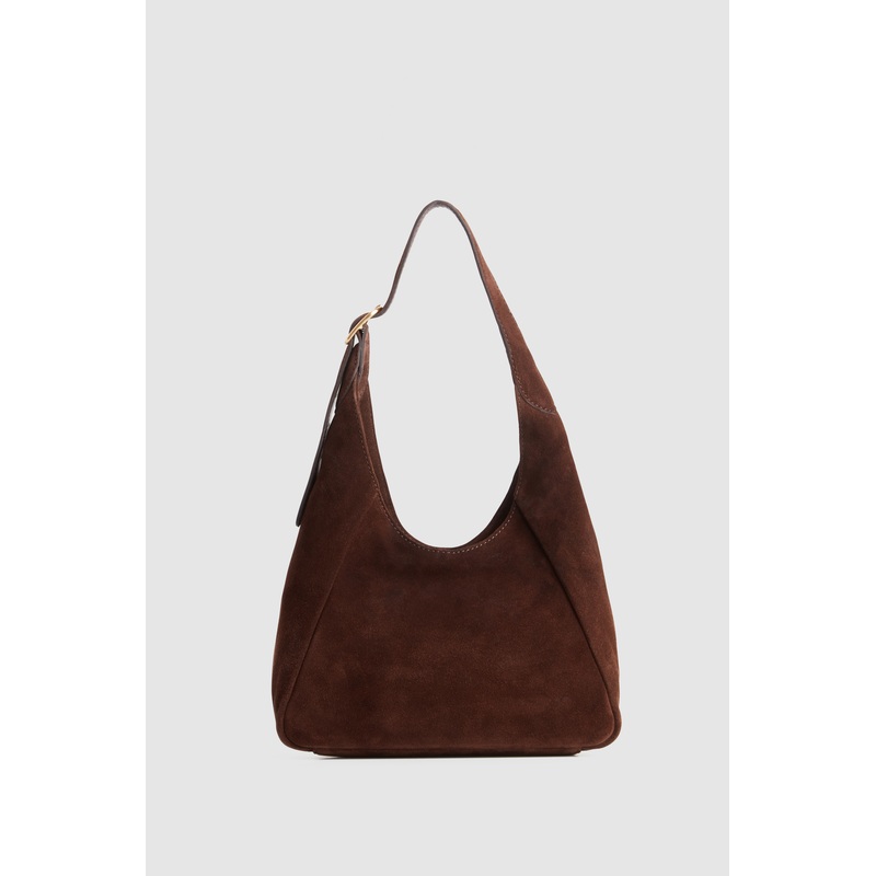 Alexa Leather Small Suede Hobo Bag