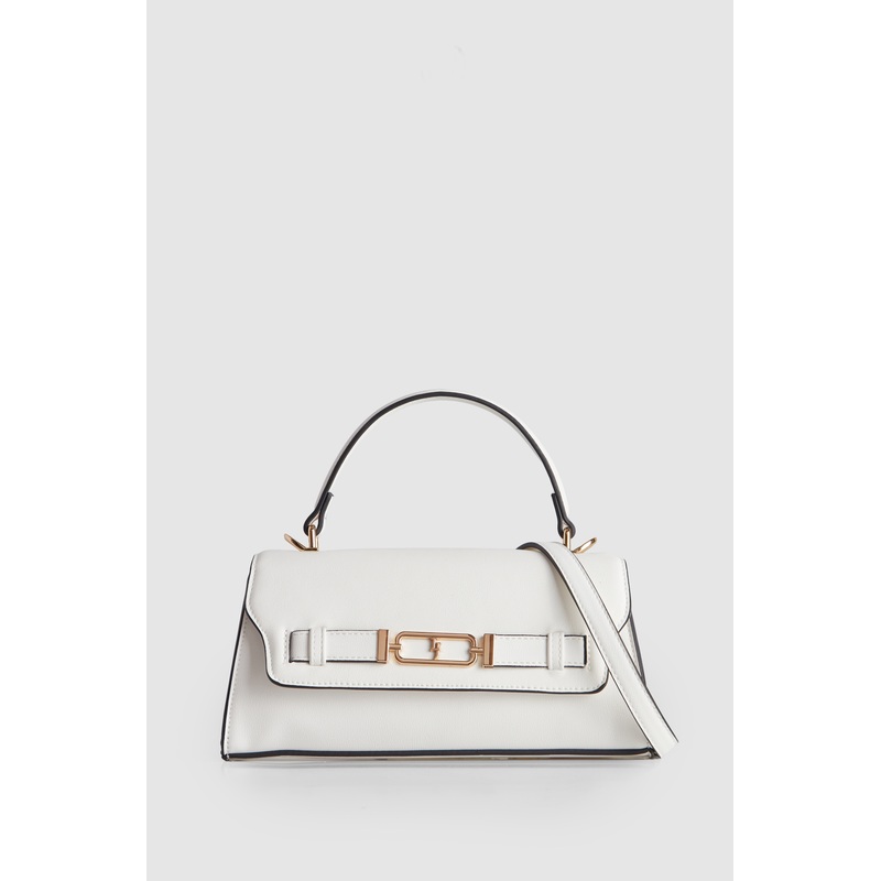 Belt Logo Top Handle Bag