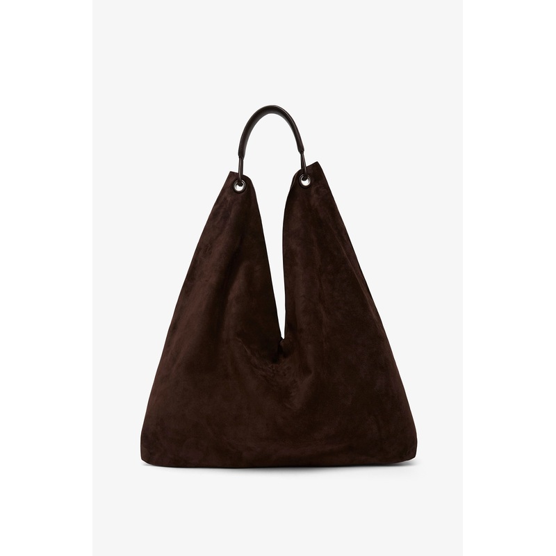 Bindle three brown suede bag