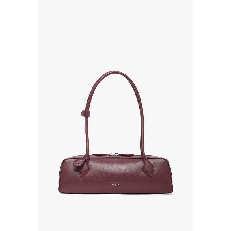 Le Teckel medium dark red leather bag