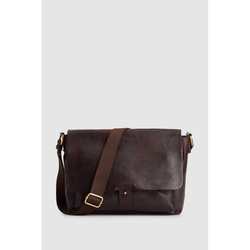 Marcus Leather EW Satchel