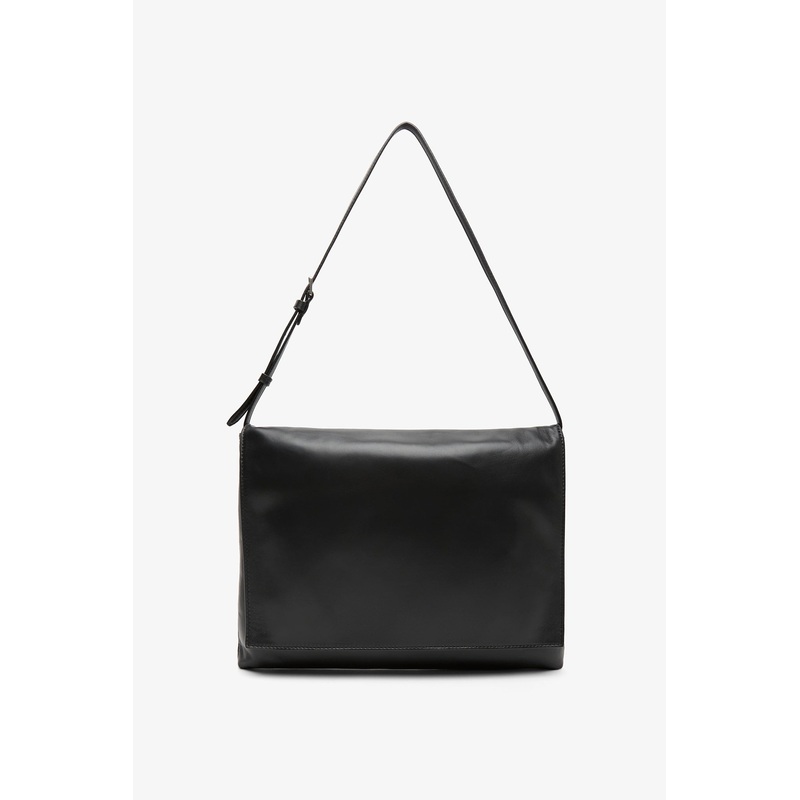 Nan black leather shoulder bag