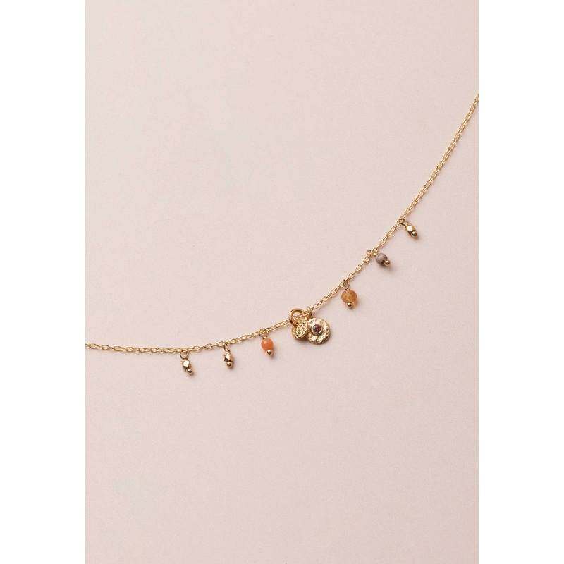 Necklace  Mini Loop Tourmaline-Rose
