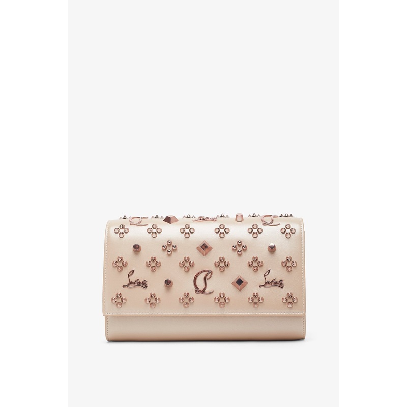 Paloma beige leather clutch