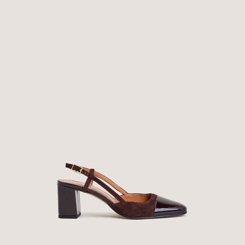 264-s Dhapop Vernis/velour Marron-Fonce-marron