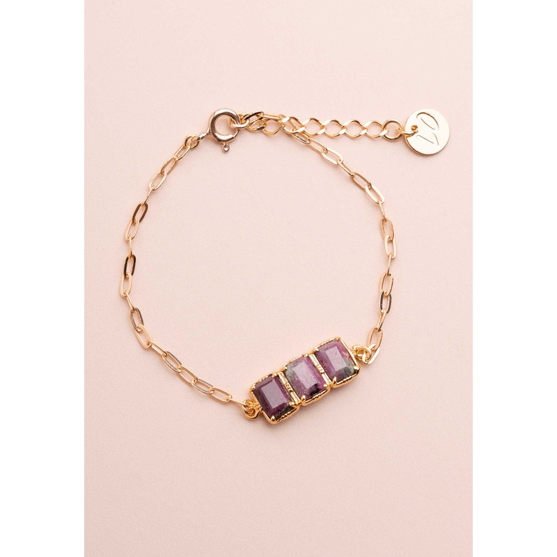 Bracelet Br731 Ruby-Zoisite