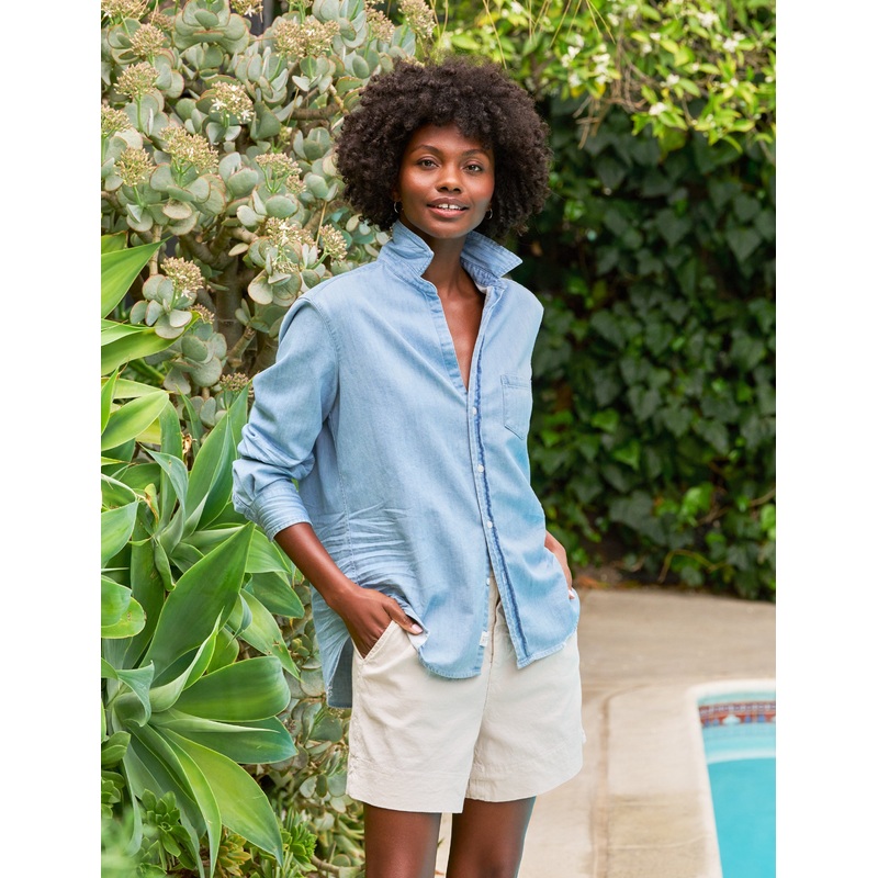 Denim Shirt E Eileen Famous De Classic-Blue-Wash