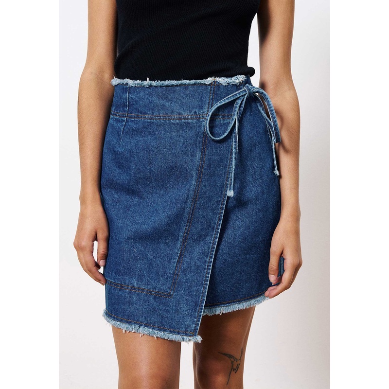 Denim Skirt Chc-25044 Nise Bleu-Jean