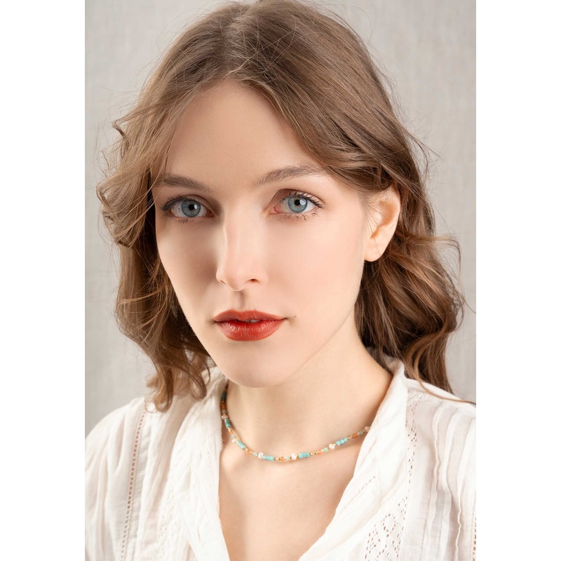 Necklace Lc1486n Hippolyte Collie Light-Blue