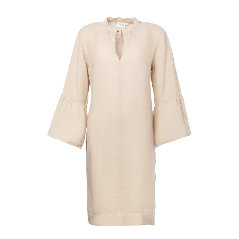 Tie Neck Linen Dress