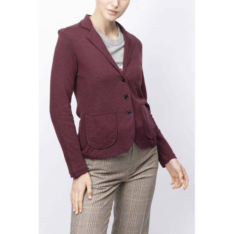 Knitted Blazer Jacket In Cotton And Cashmere Blend