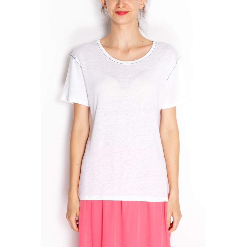 Linen Contrast Thread T-shirt