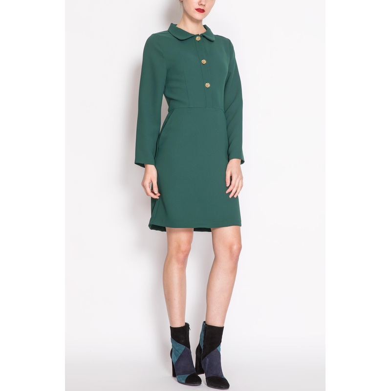 Long-sleeved Fitted Dress