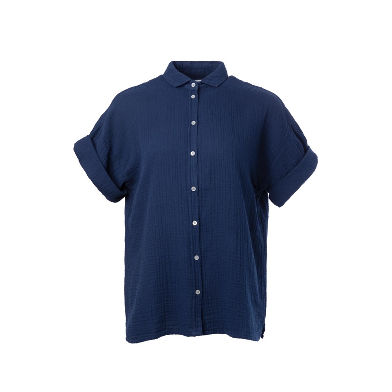 Short Sleeves Cotton Shirt 49-Midnight