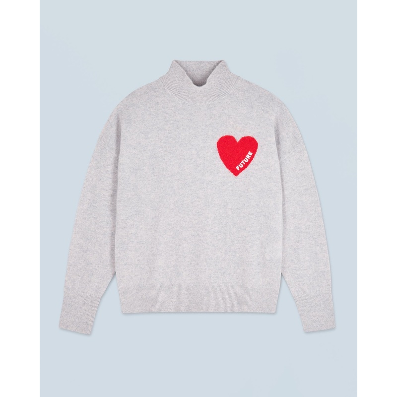 Turtleneck Knitted 2301wpm00746 Gris-Chine-Clair