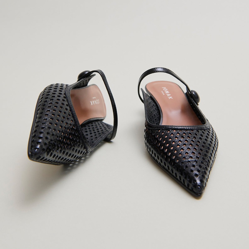 264- Decade Cuir Brillant Noir