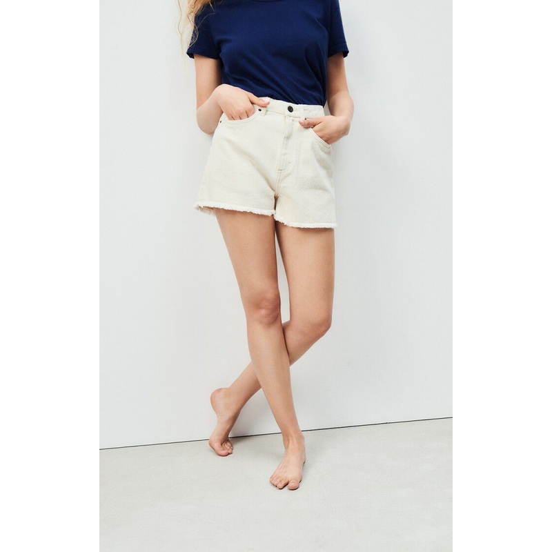 Denim Shorts Tine09d Ecru