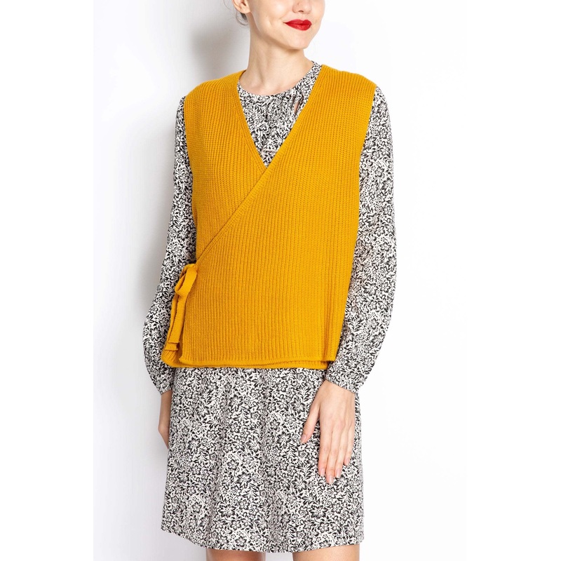 Knitted Wrapover Vest