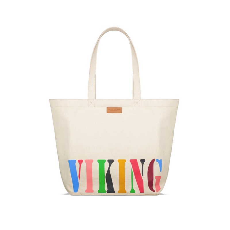 Text Printed Slogan Canvas Tote Bag