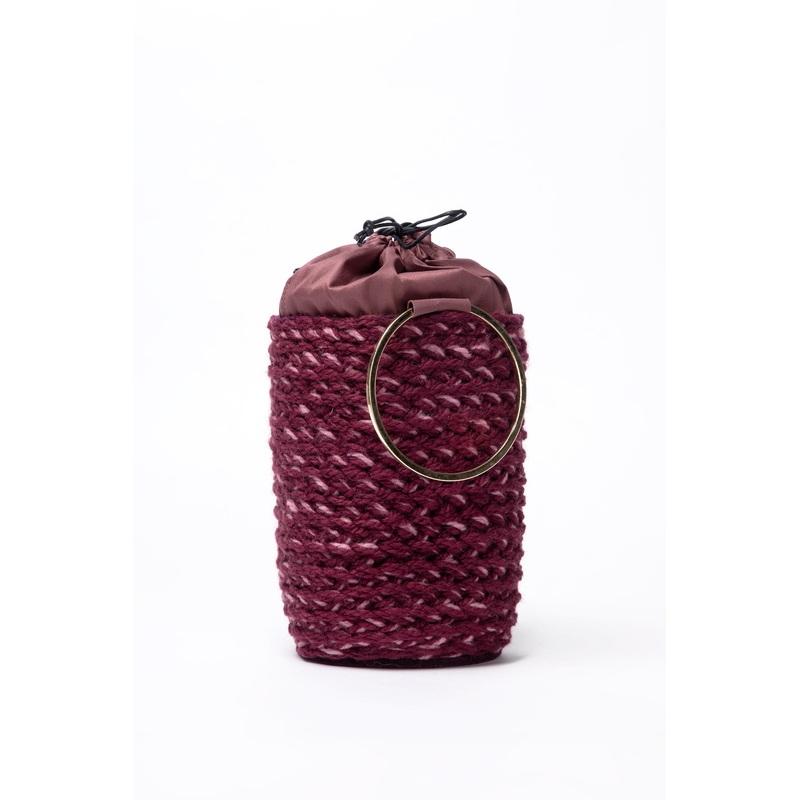 Wool Blend Knit Bucket Bag