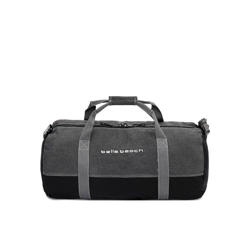 Bells Beach - Canvas Barrel Bag charcoal