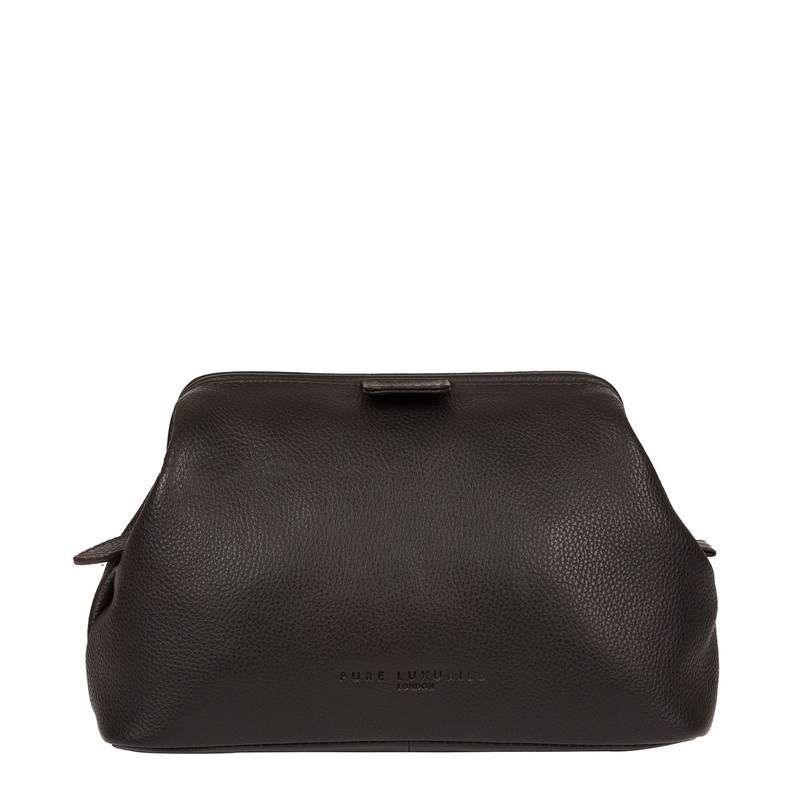 'Fender' Brown Leather Washbag