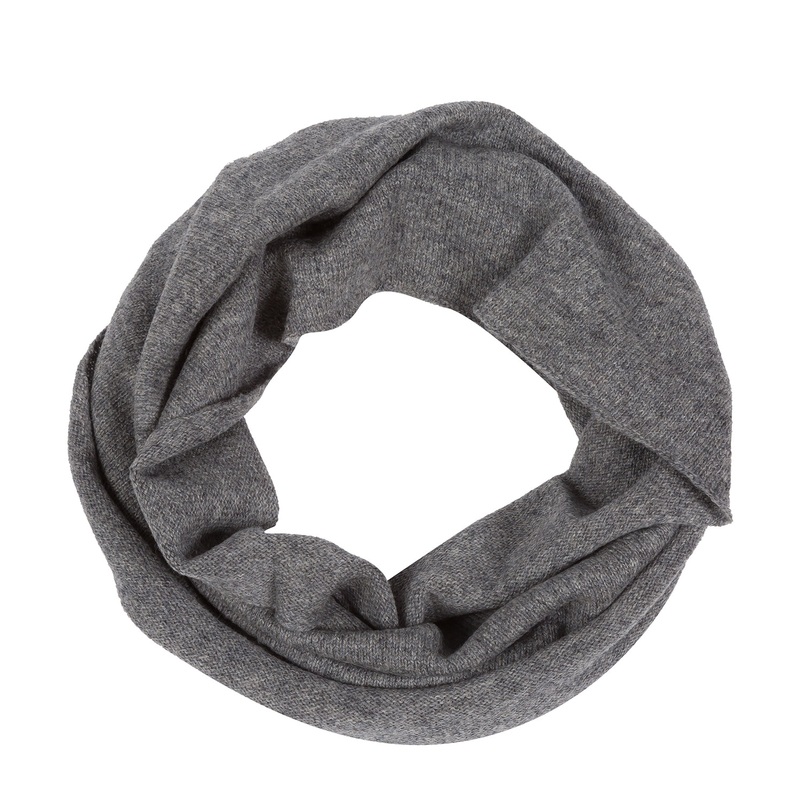 'Holker' Grey Cashmere & Merino Wool Snood
