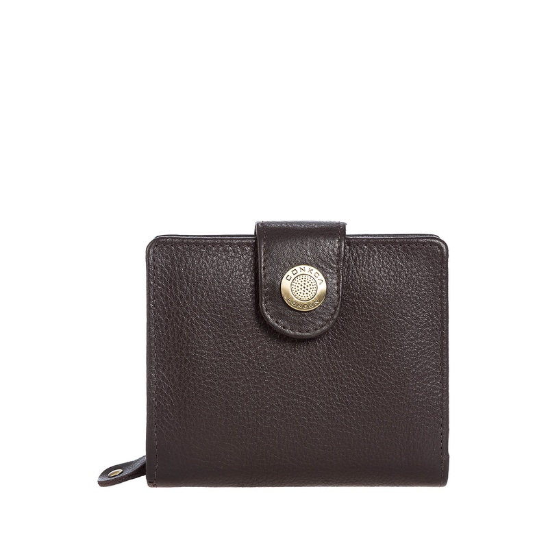 'Nova' Dark Brown Leather RFID Purse