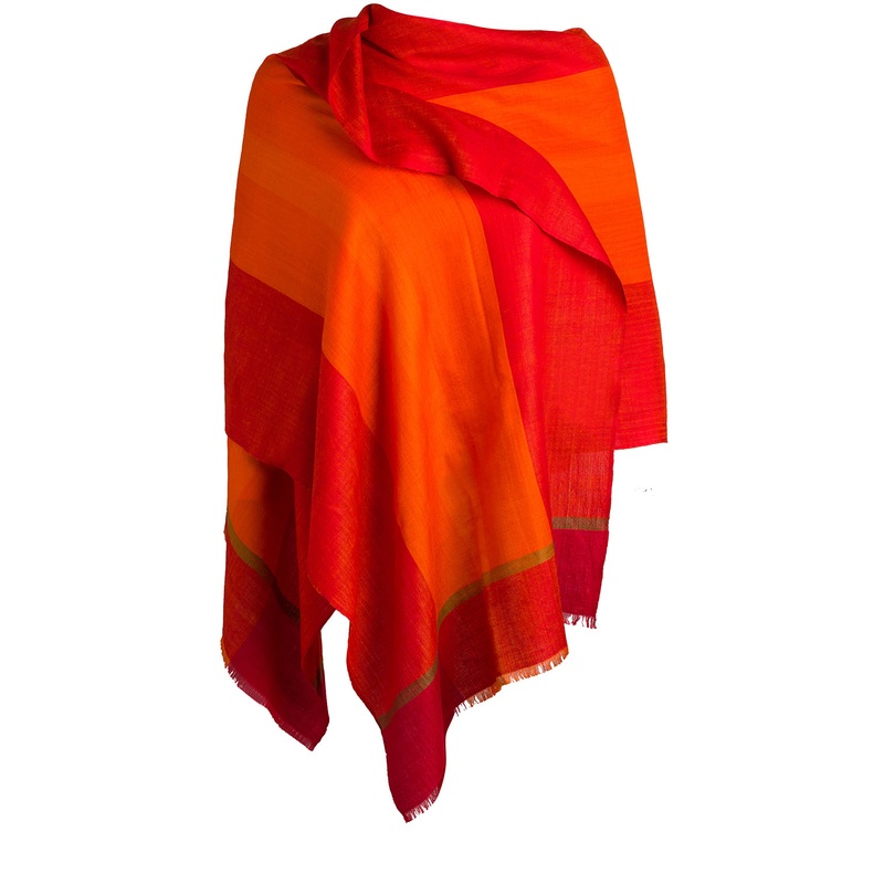 'Solar' Cashmere & Merino Wool Shawl Wrap