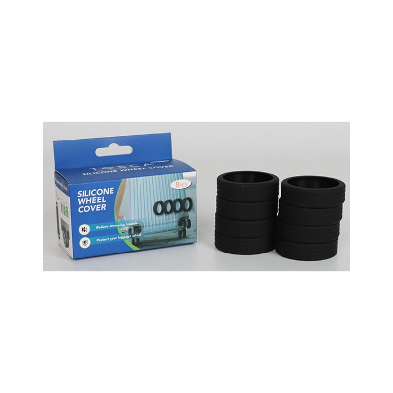TOSCA SILICONE WHEEL COVER-8PC - Black