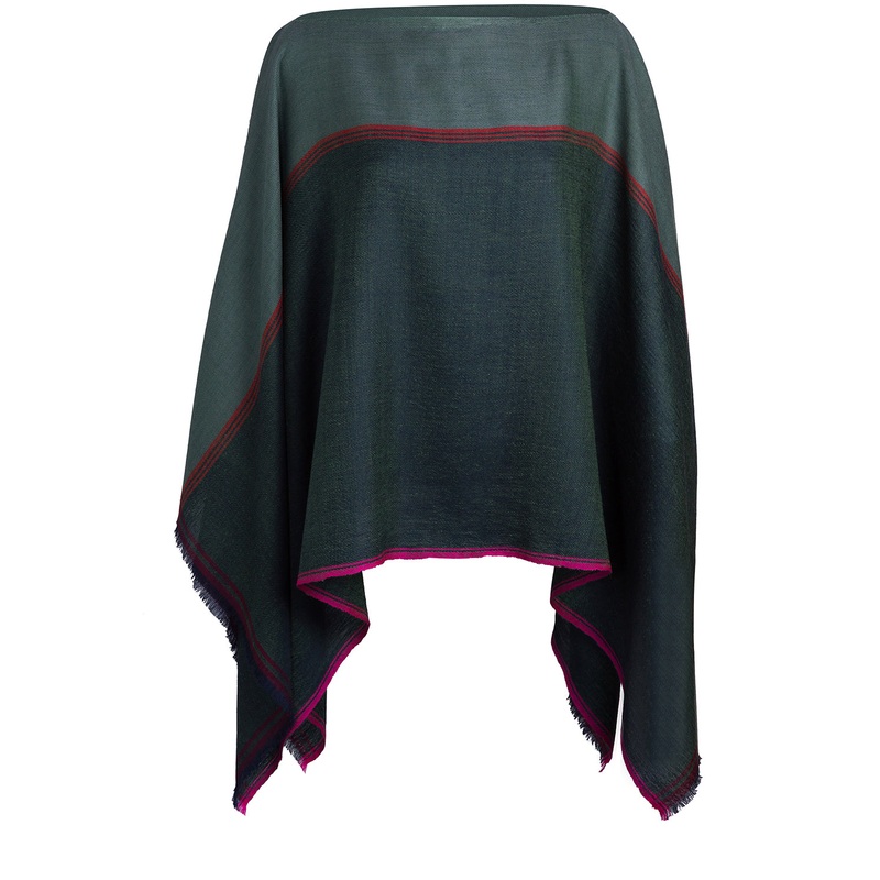 'Twilight' 100% Merino Wool Poncho
