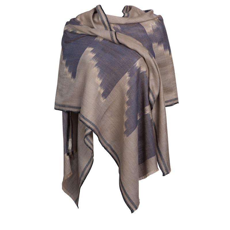 'Vector' Cashmere & Merino Wool Shawl Wrap