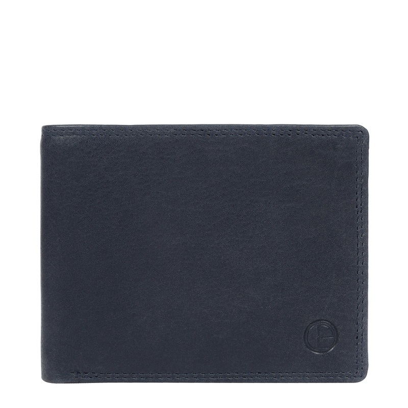'Aiden' Navy Handcrafted Leather Wallet
