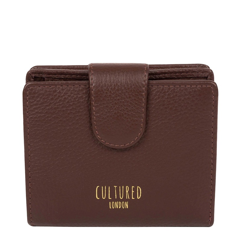 'Annalise' Dark Tan Leather Purse