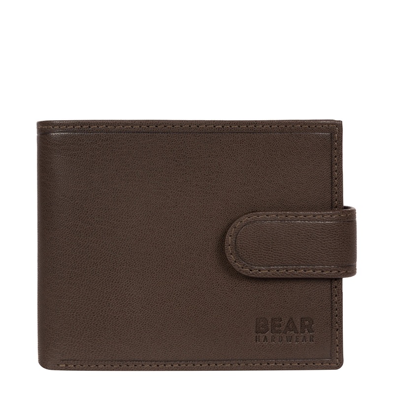 'Arden' Dark Brown Leather Bi-Fold Wallet