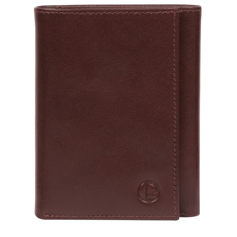 'Armstrong' Brown Leather Tri-Fold Wallet